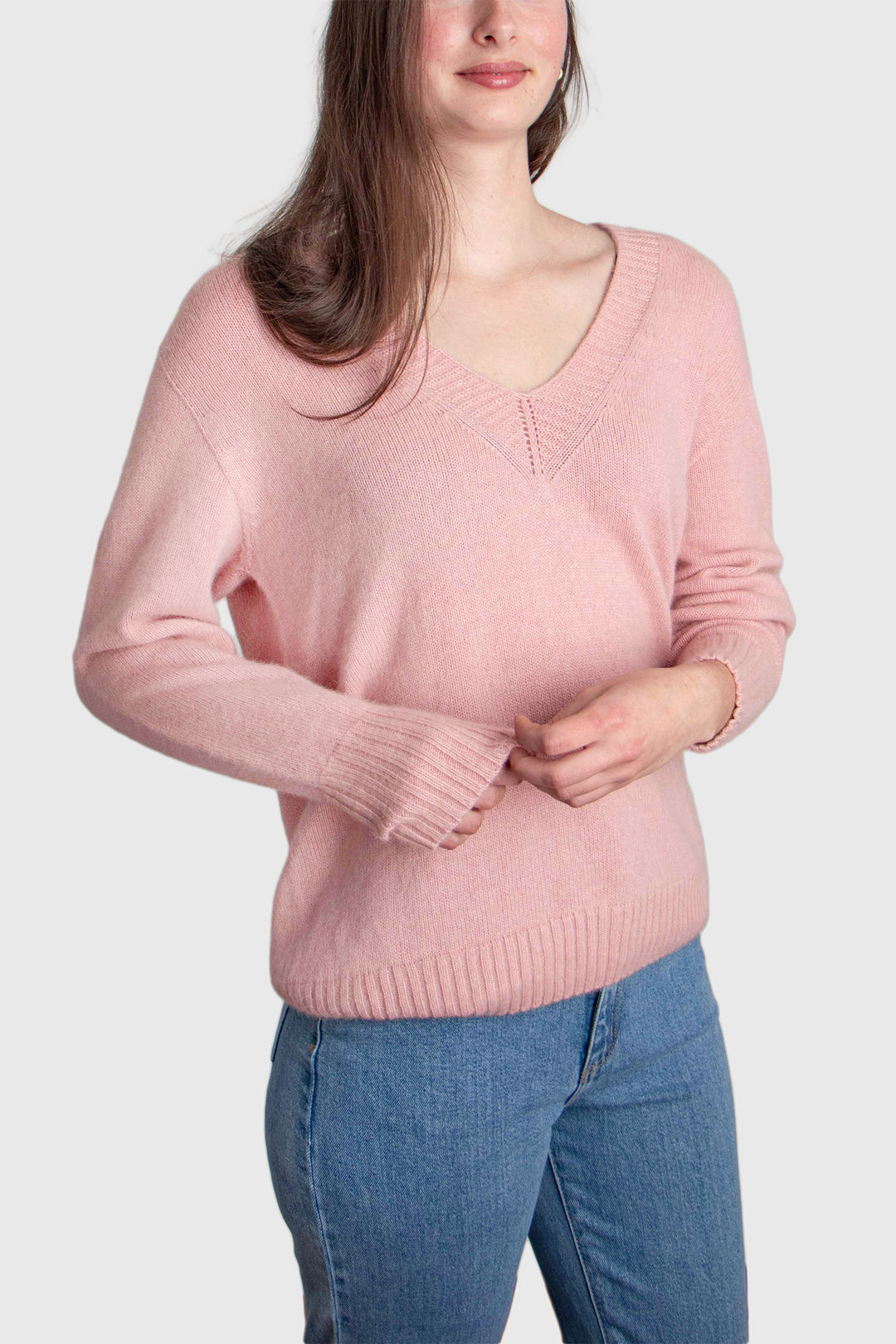 Womens Cirrus Seamless V Neck Jumper